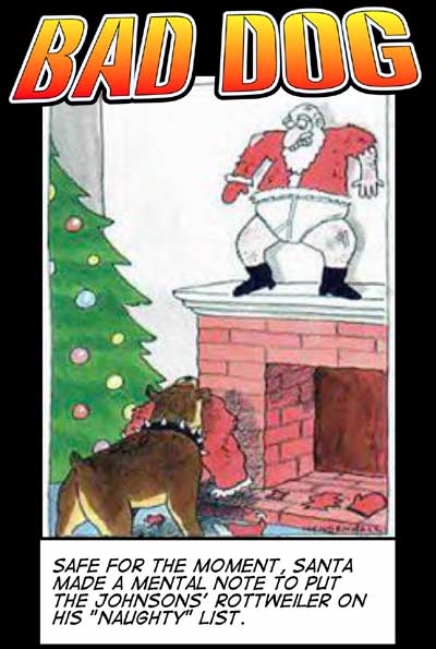 Bad Dog Christmas Cartoon