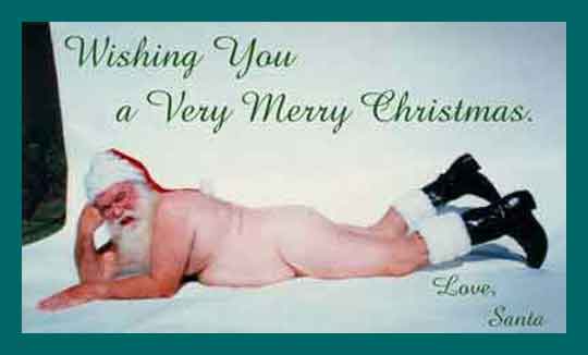 Poster of Santa posing nude