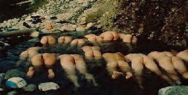 People in a River Mooning