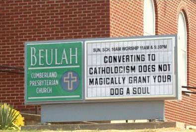 Converting to Catholocism does not magically grant your dog a soul