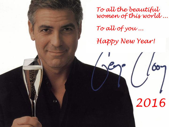 George Clooney New Years Greeting