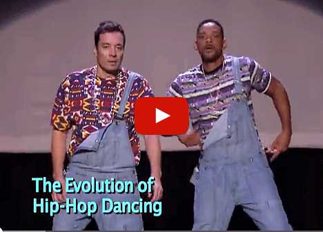 Jimmy Fallong and Will Smith doing hip-hop