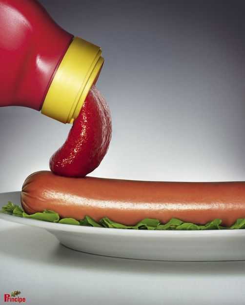 ketchup and a hot dog