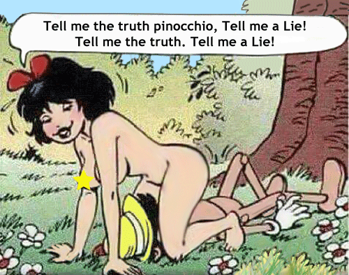 A funny cartoon about pinocchio.