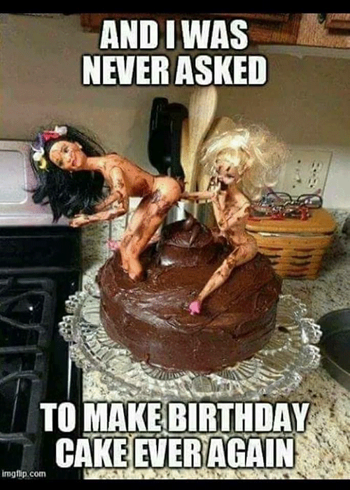 Funny birthday cake