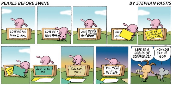A funny cartoon from Pearls Before Swine.