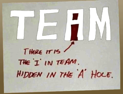 The I in Team hidden