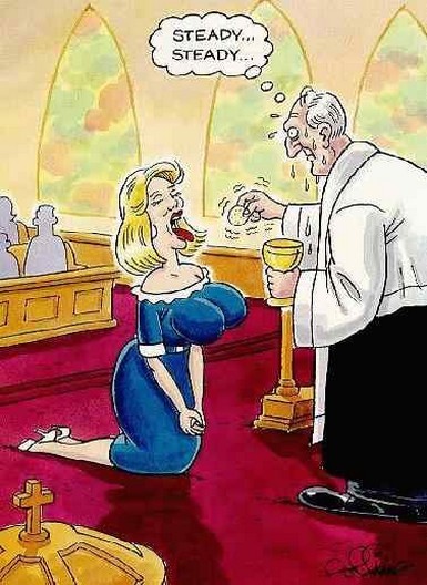 Funny cartoon about communion.