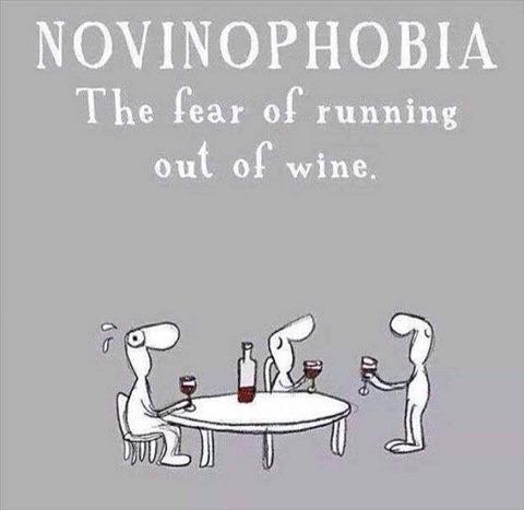 The fear of running out of wine