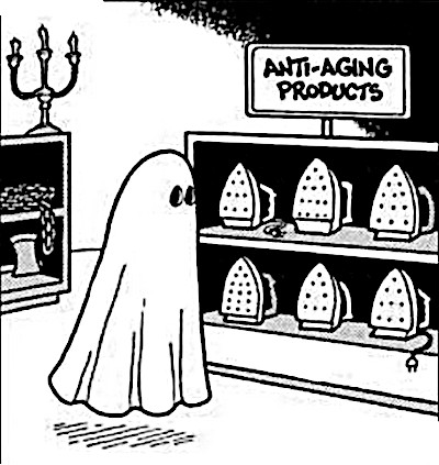 Funny Halloween Cartoon about anti-aging.