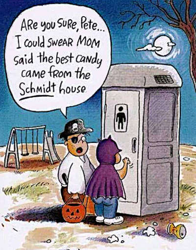 Funny Halloween cartoon about candy.