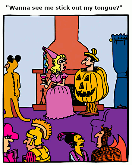 Funny Halloween cartoon about a halloween party.